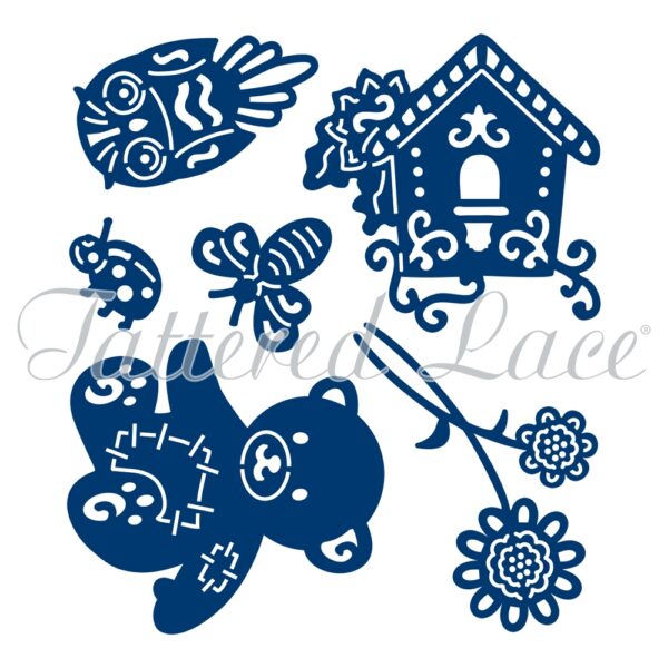 Tattered lace snijmal D207 cuties Embellishments