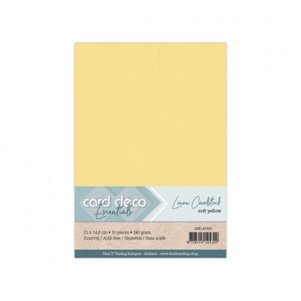 Linen Cardstock - A5 - Zachtgeel LKK-A5101