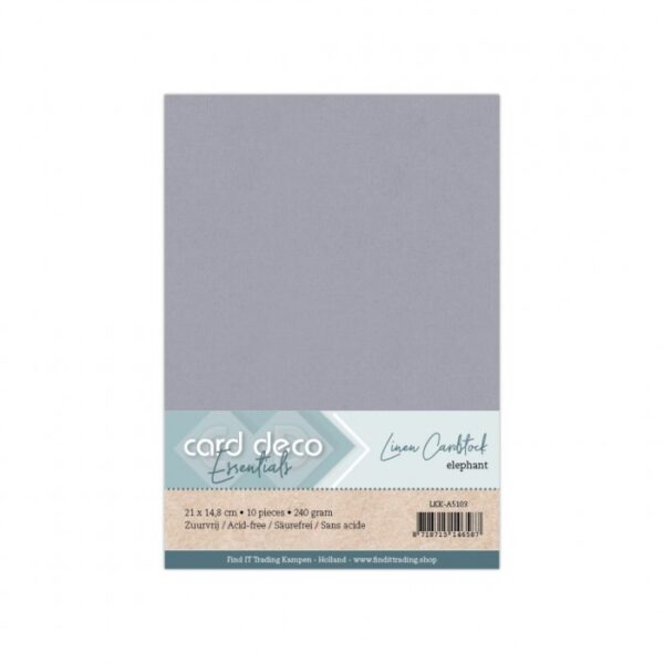 Linen Cardstock - A5 - Elephant Grey LKK-A5103