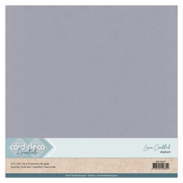 Linen Cardstock - SC - Elephant Grey LKK-SC103