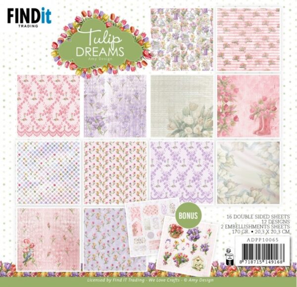 Paperpack - Amy Design - Tulip Dreams 20 x 20 cm ADPP10065